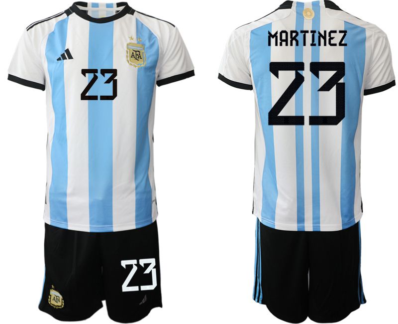 Men 2022 World Cup National Team Argentina home white #23 Soccer Jerseys->customized soccer jersey->Custom Jersey